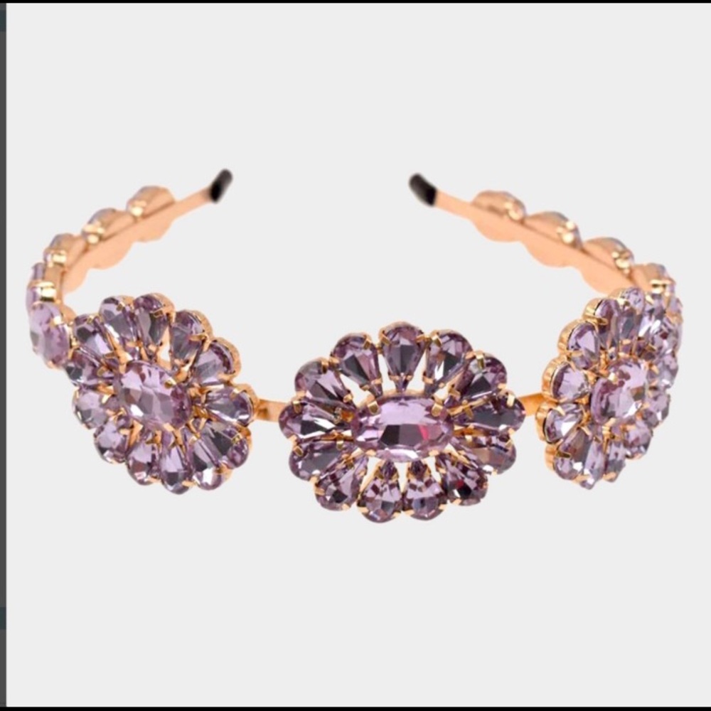 Brand new rhinestone purple colored headbandβ